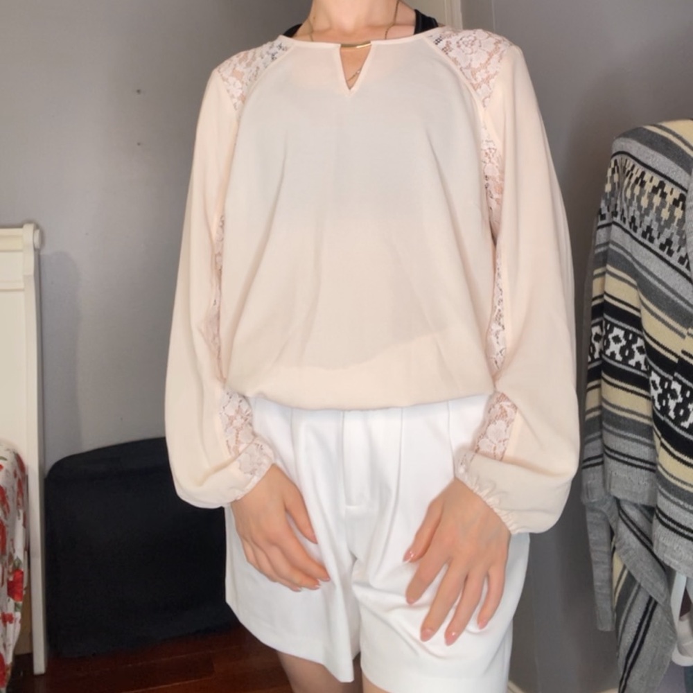 Cream lace top